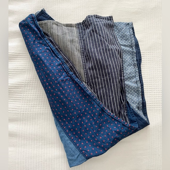 Japanese cotton patchwork scarf - Picture 1 of 11